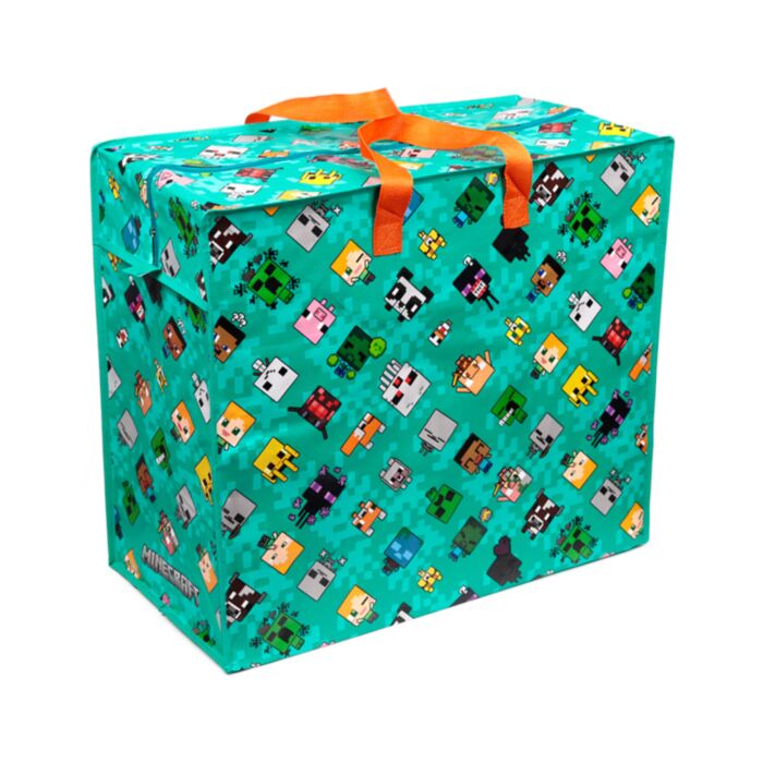 Saco para Lavandaria/Armazenamento com fecho Zip Minecraft Chibi 