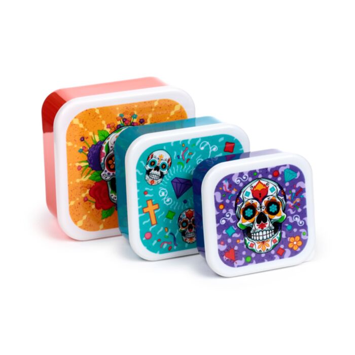 Set de 3 tuppers M/L/XL Dia dos mortos