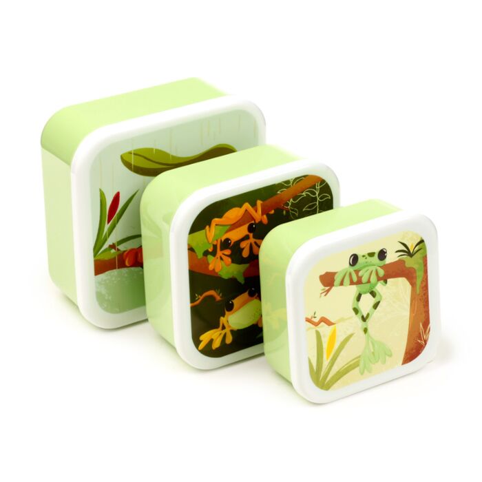 Set de 3 tuppers M/L/XL Rãs tropicais