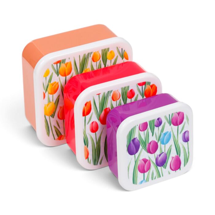 Set de 3 tuppers M/L/XL Tulipas