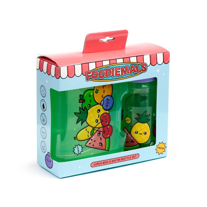 Conjunto de lancheira e garrafa de água Foodiemals