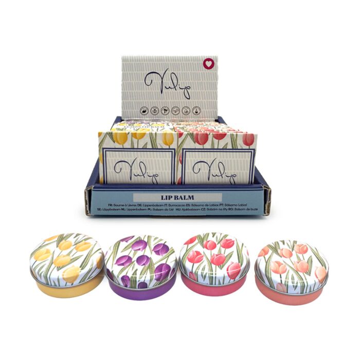 Bálsamo labial em lata Tulipas