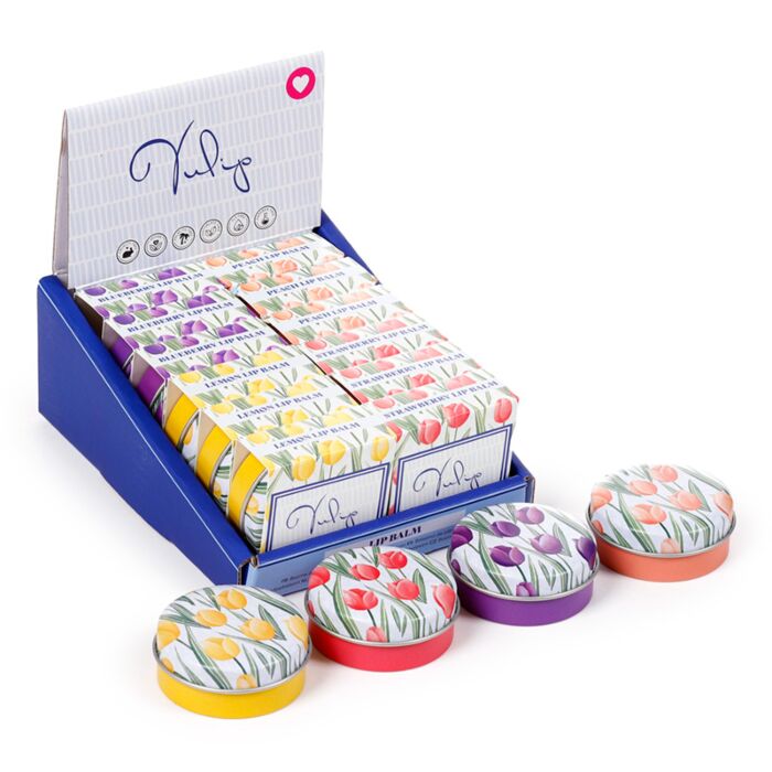 Bálsamo labial em lata Tulipas