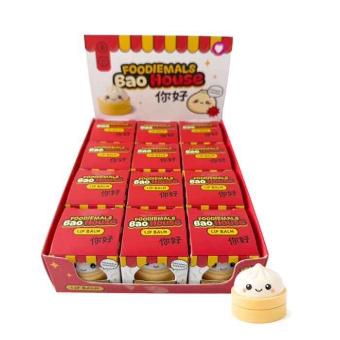 Bálsamo labial com forma Foodiemals Bao House Bao Bun
