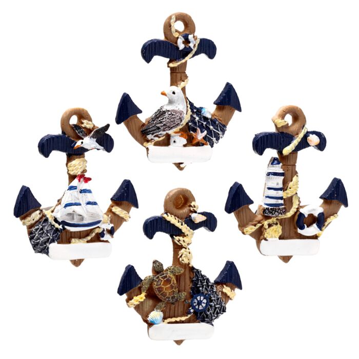 Íman pintado à mão Âncora náutica