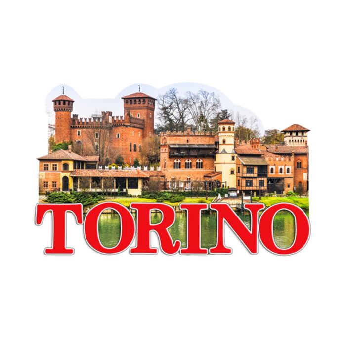 3D Íman de recordação impresso Torino Medievale