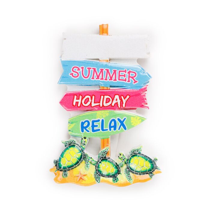 Íman de praia para lembrança caranguejo e tartaruga