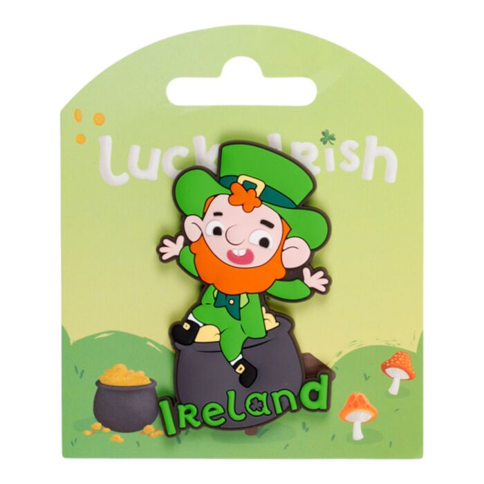 Íman de PVC Souvenir Irlanda Anão da sorte
