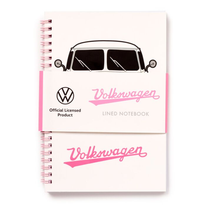 Caderno A5 com espiral e líneas Volkswagen VW T1 Camper Bus Summer