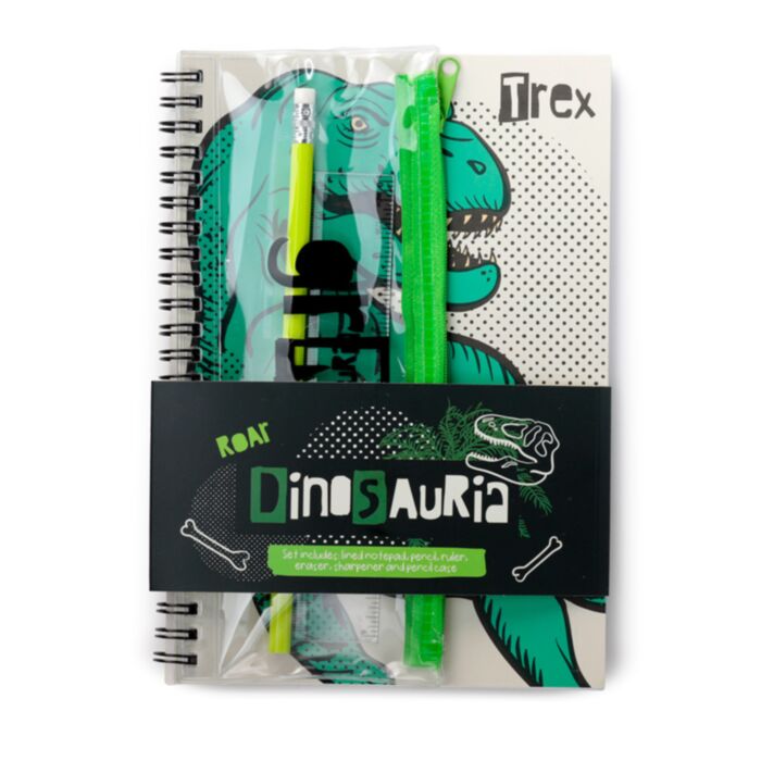 Dinosauria - Conjunto de Papelaria de 6 peças encadernação Anel