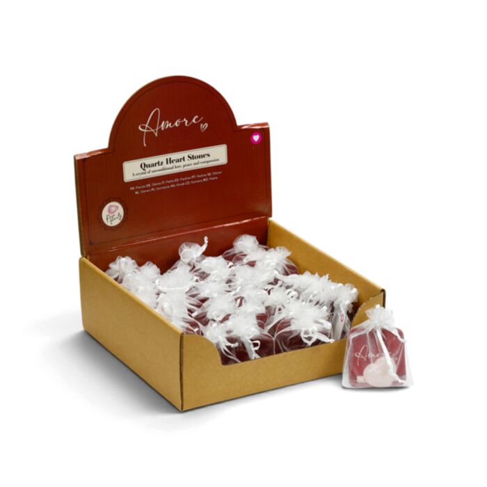 Amore Heart Coração Pedras curativas em forma de coração