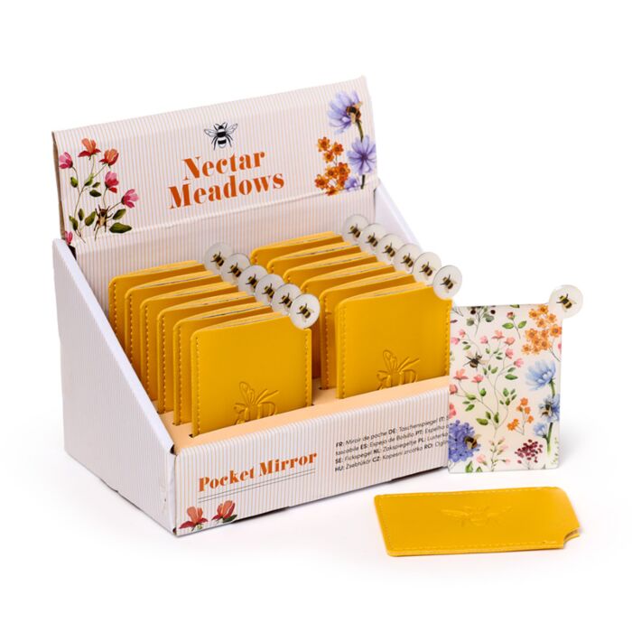 Espelho de bolso em estojo - Abelha Prados de Nectar
