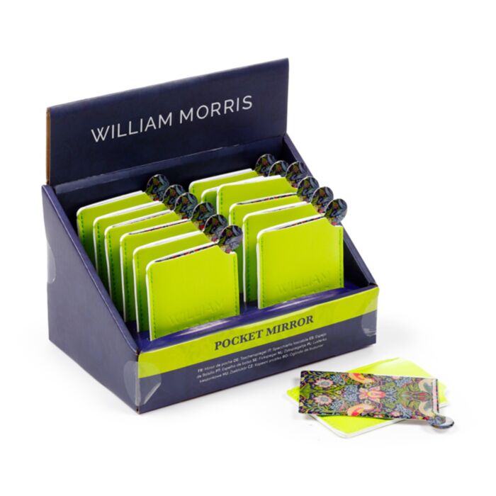 Espelho de bolso em estojo William Morris Ladrão de Morangos