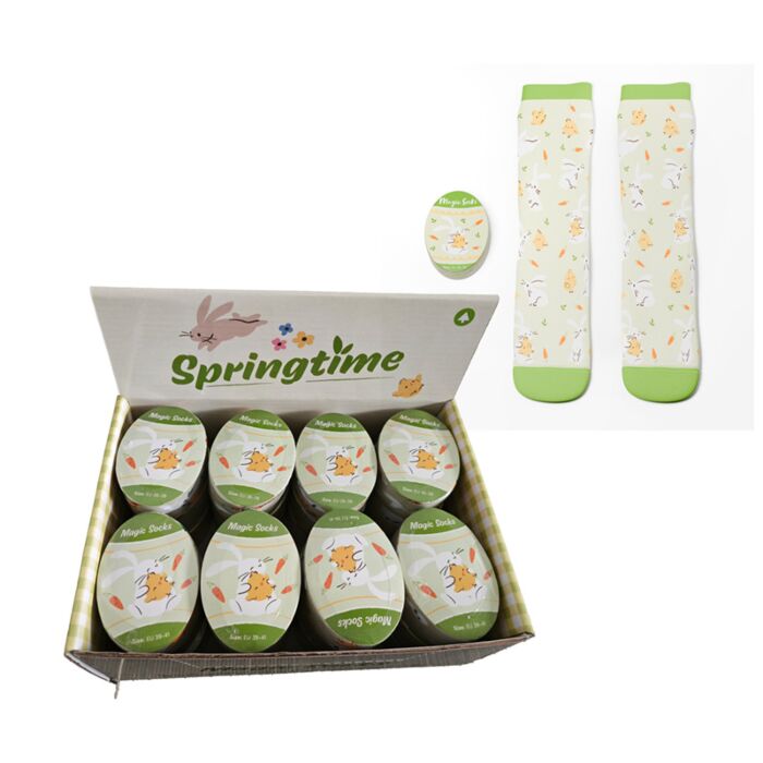 Meias mágicas - Meias mágicas comprimidas para a primavera