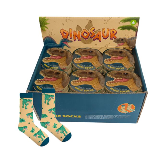 Meias mágicas comprimidas Dinossauro