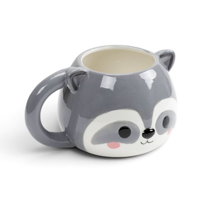Caneca de Asa Moldada Adoramals - Cabeça de Guaxinim