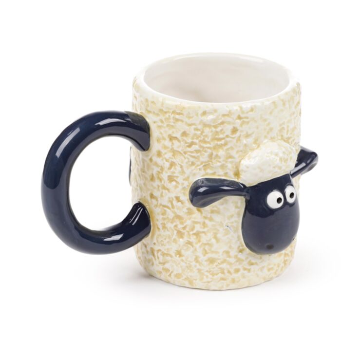 Caneca de cerâmica em forma de Shaun a ovelha