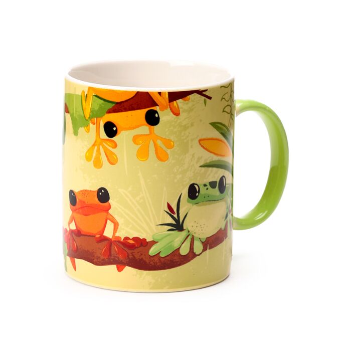 Caneca de Porcelana Rãs tropicais