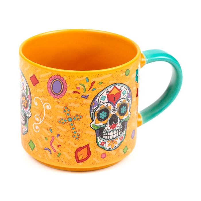 Caneca grande de porcelana - Dia dos mortos