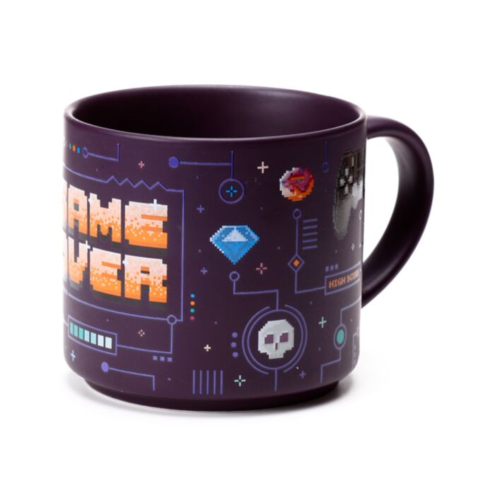 Caneca grande de porcelana Game Over 