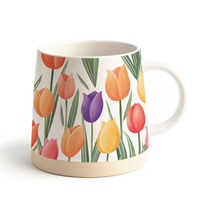 Caneca de grés Tulipas