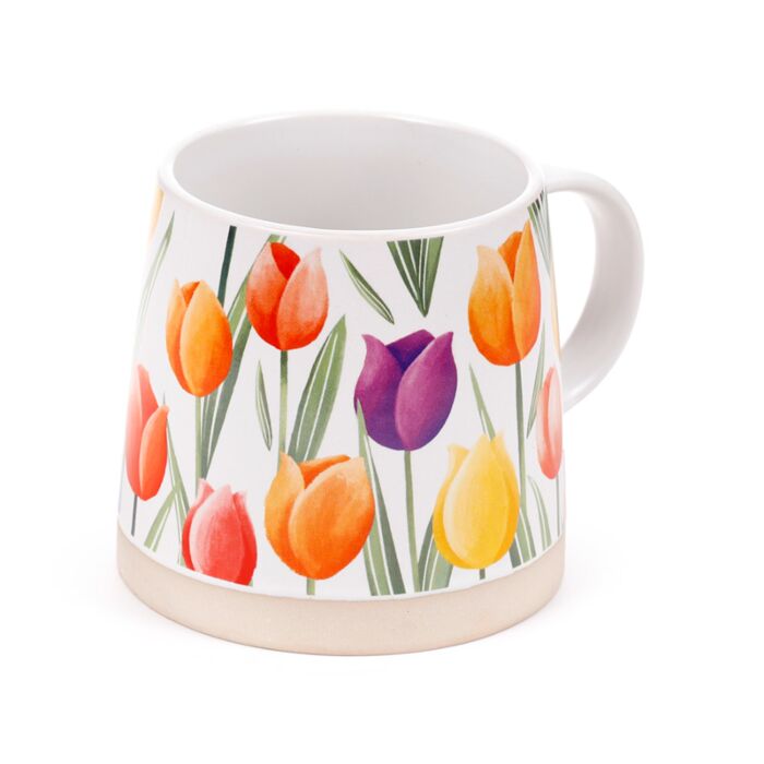Caneca de grés Tulipas