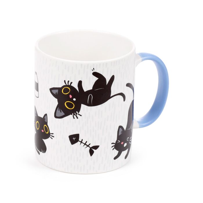 Caneca de Porcelana Lucky o Gato Preto da sorte