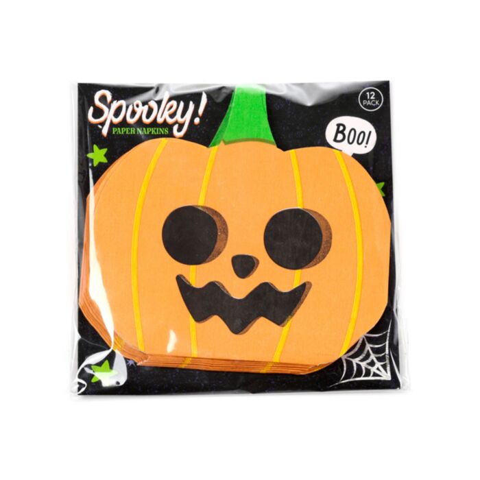 Embalagem de 12 guardanapos de papel 3 camadas Abóbora Halloween