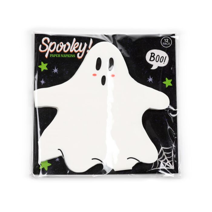 Embalagem de 12 guardanapos de papel 3 camadas Halloween Fantasma