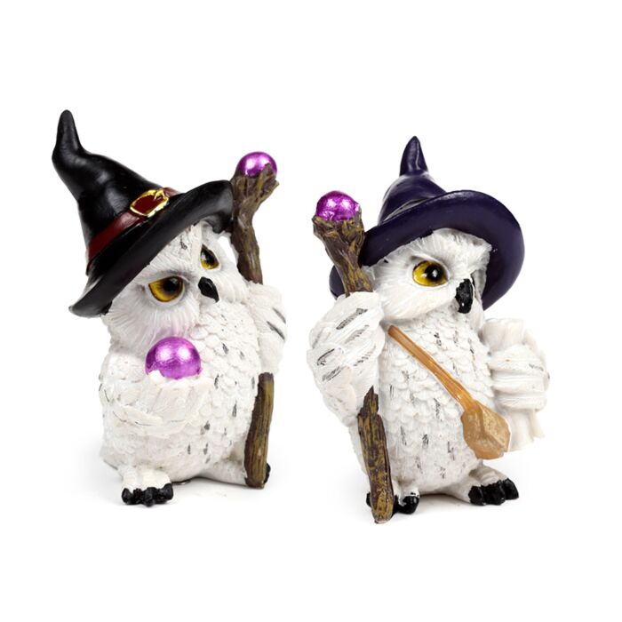 Coruja sábia em viagem mágica