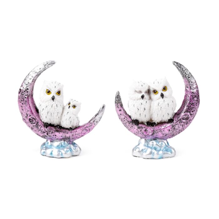 Coruja mágica velha e sábia Lua crescente