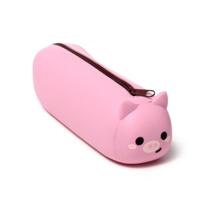 Estojo de silicone para lápis Porco Adoramals