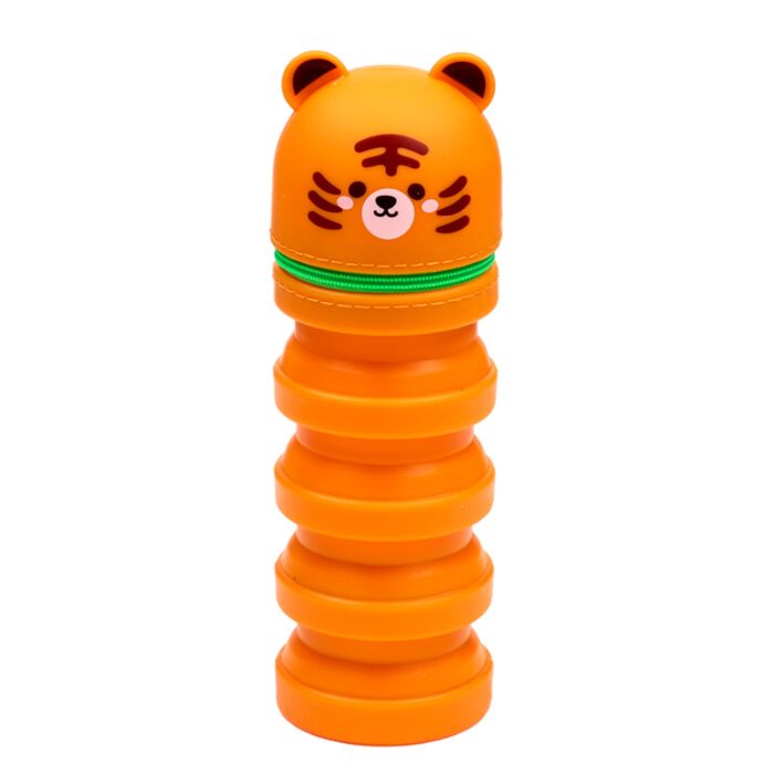 Estojo pop-up de silicone para lápis Tigre Adoramals
