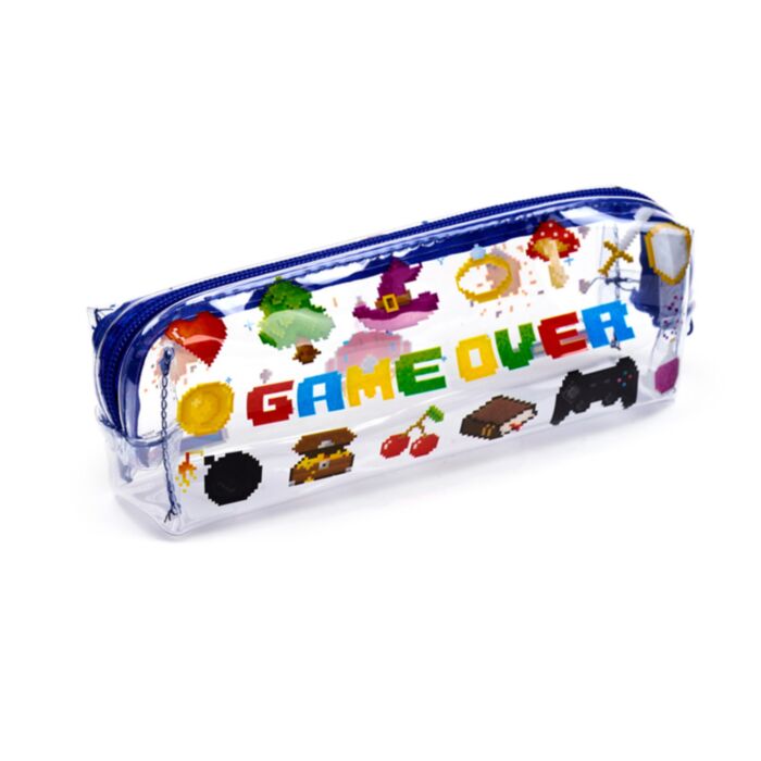 Estojo transparente para lápis Game Over