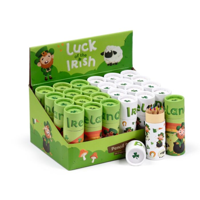Anão da sorte Irlanda - Tubo com 12 lápis de cor