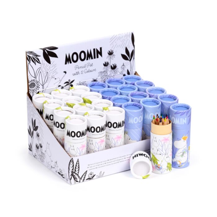 Tubo com 12 lápis de cor Mumin