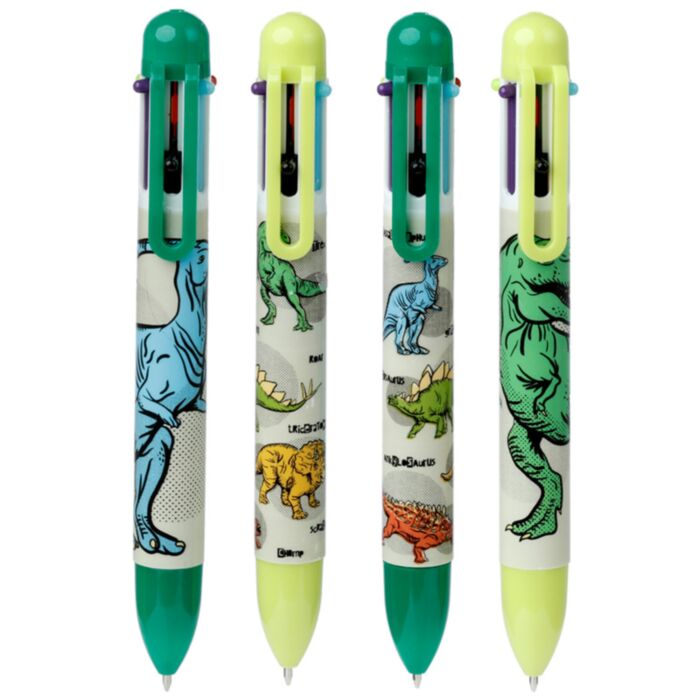 Dinosauria Caneta Multicor (6 Cores)