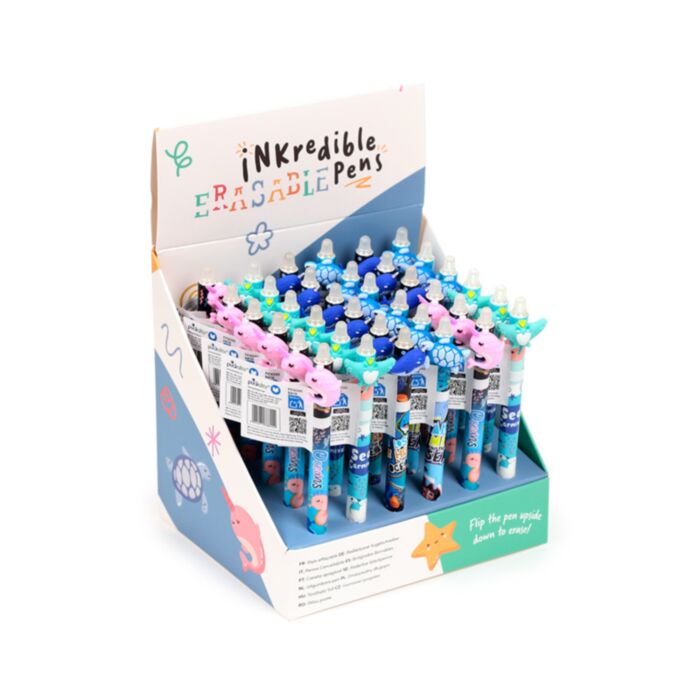 Caneta apagável Inkredible com topo vida marinha
