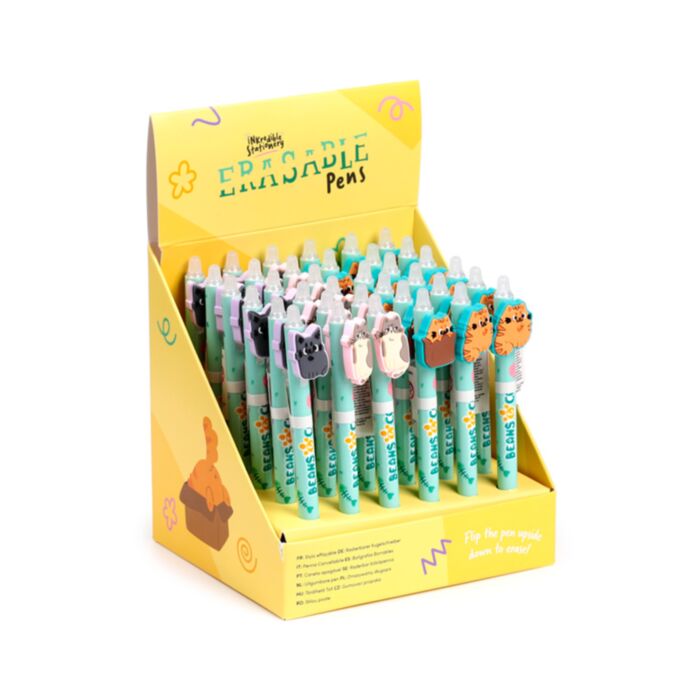 Caneta apagável com topo de silicone Inkredible Beans & Co Gatos com Topper