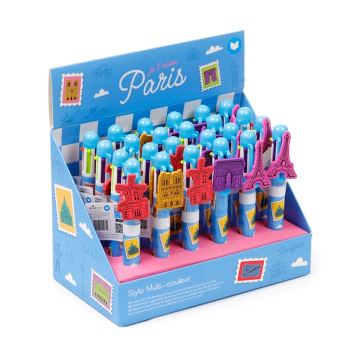 Caneta Multicor Je t'aime Paris (6 Cores)