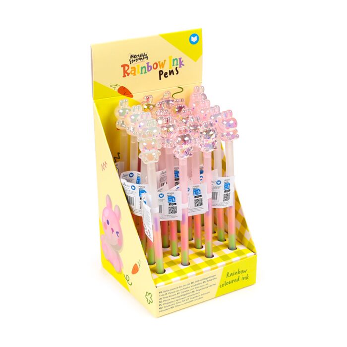 Caneta com tinta arco-íris Coelho Springtime