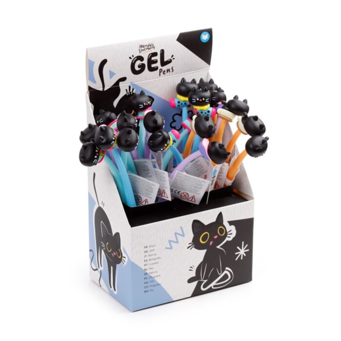 Caneta de Ponta Fina Lucky o Gato Preto da Sorte