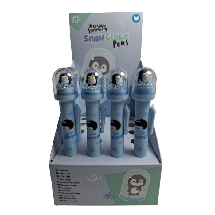 Caneta com globo de neve Adoramals Pinguim