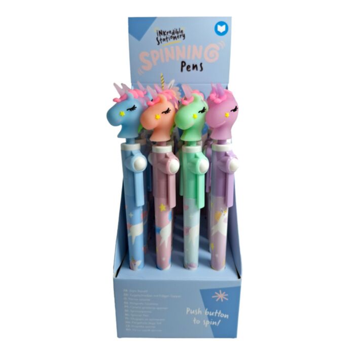 Caneta de ponta fina giratória Unicórnio Mágico 