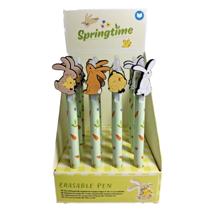 Caneta apagável Springtime com topo Coelho e Pintinho