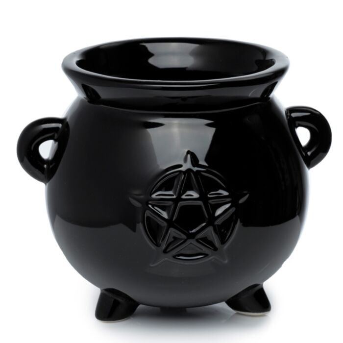 Caldeirão Preto de Bruxas Vaso de Cerâmica para Plantas de Interior