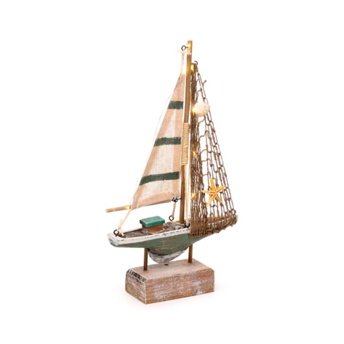 Souvenir do mar - Conchas de barco à vela com luz LED