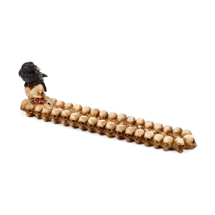 Queimador de incenso Corvo e Caveiras