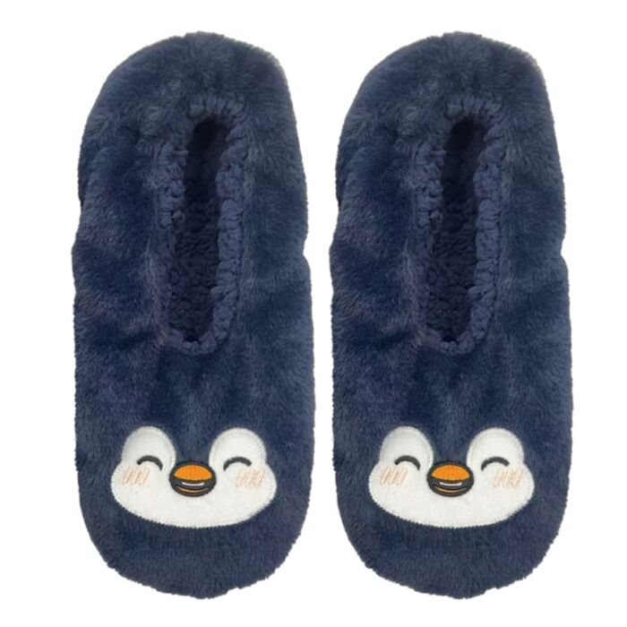 Pantufas antiderrapantes de pelúcia, tamanho 39-41 Adoramals Pinguim
