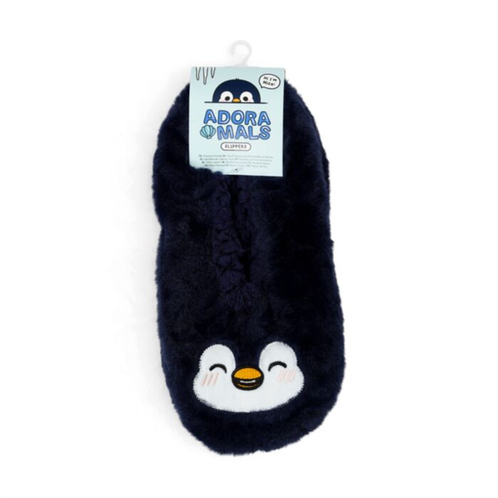 Pantufas antiderrapantes de pelúcia, tamanho 39-41 Adoramals Pinguim
